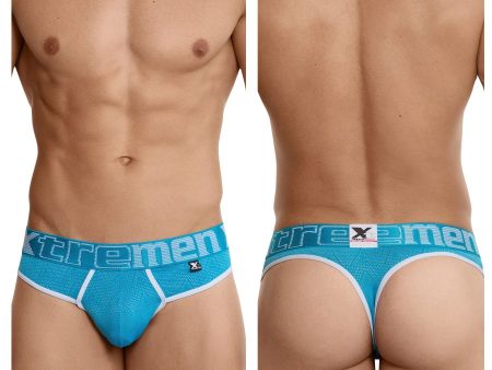 [Xtremen] Ethnic Jacquard Thongs Turquoise (91044) Hot on Sale