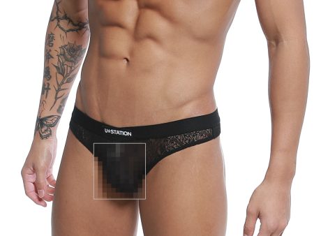 [U-STATION] Love Thong Black (U0404-001) For Cheap