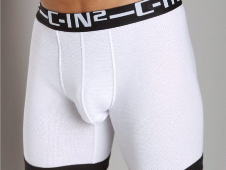 [C-IN2] New Bamboo Mesh Rider Boxer Brief White (CN3163) Online Sale